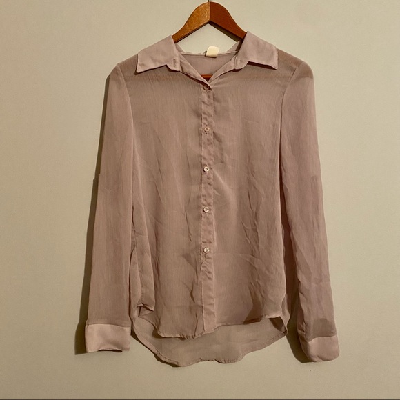 Nasty Gal Lilac Bianca Chiffon Blouse - Picture 4 of 4